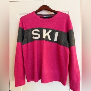 CeCe pink / white  SKI Apre sweater - large